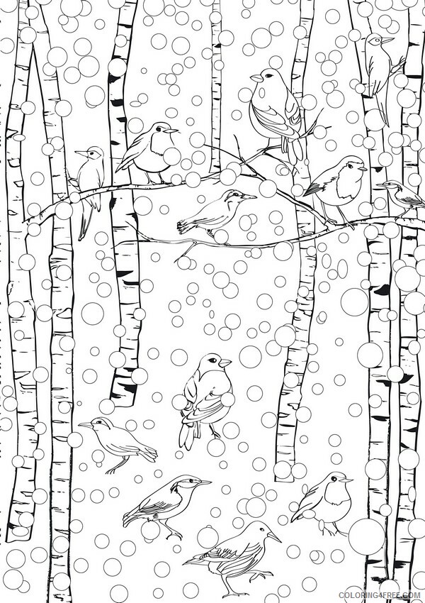 Winter Coloring Pages Nature Winter Scene January Printable 2021 862 Coloring4free