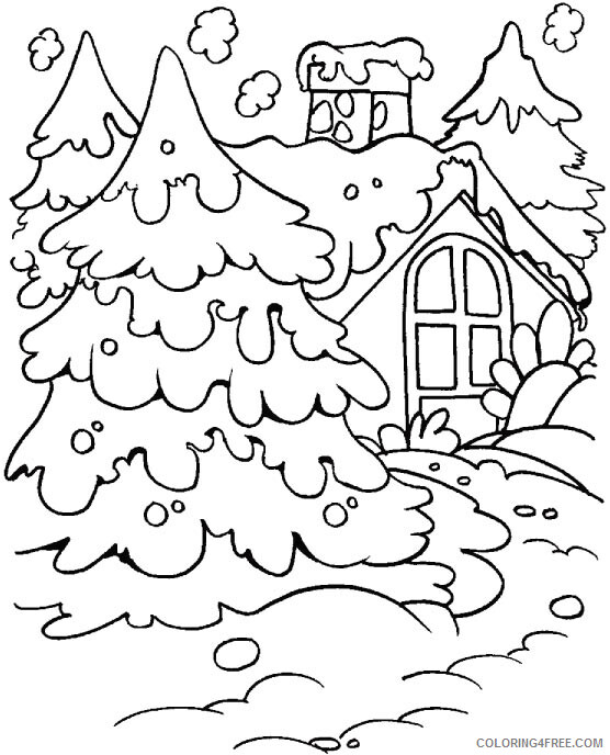 Winter Coloring Pages Nature Winter Snow Printable 2021 866 Coloring4free