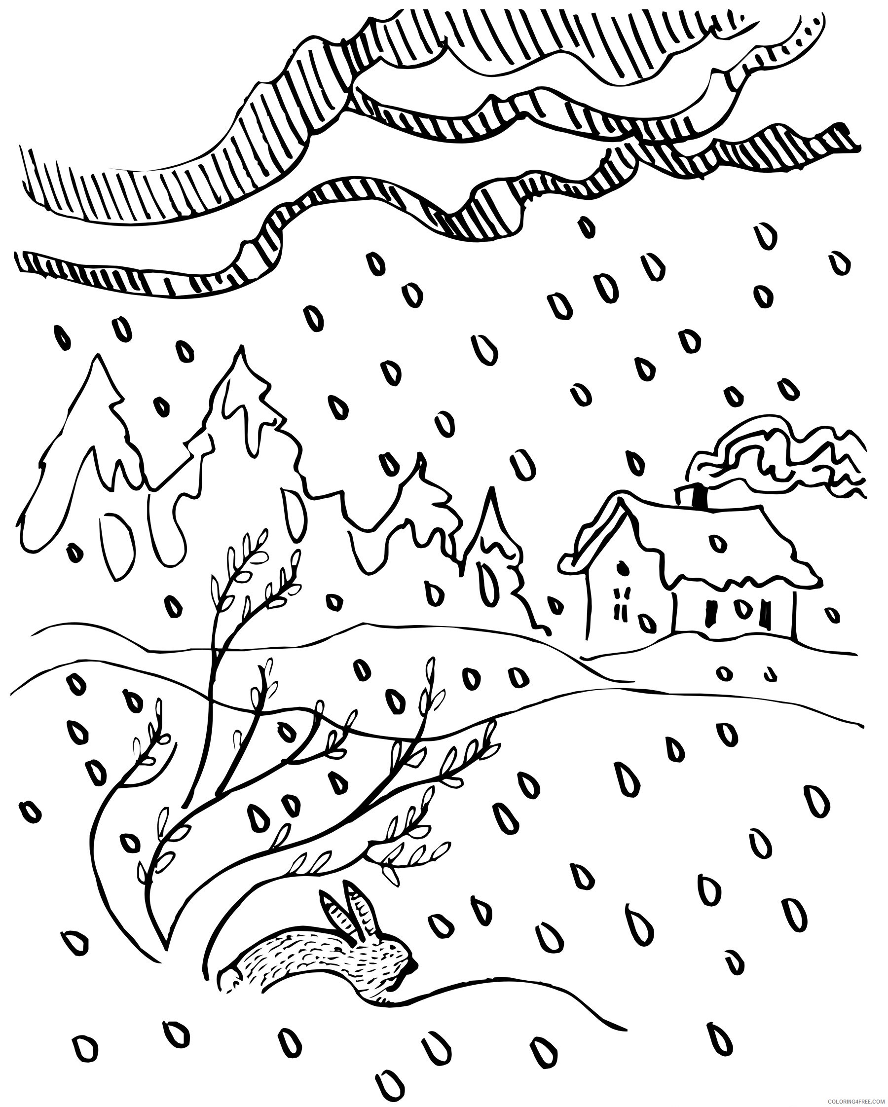 Winter Coloring Pages Nature Winter Weather Printable 2021 867 Coloring4free