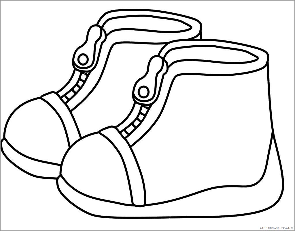 Winter Coloring Pages Nature childrens winter boots Printable 2021 802 Coloring4free