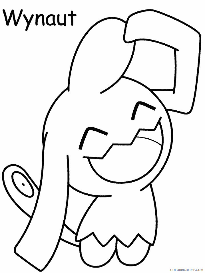 Wynaut Pokemon Characters Printable Coloring Pages 127 2021 122 Coloring4free