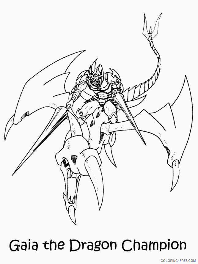 Yu Gi Oh Printable Coloring Pages Anime Gaia the Dragon Champion Yugioh 2021 1198 Coloring4free