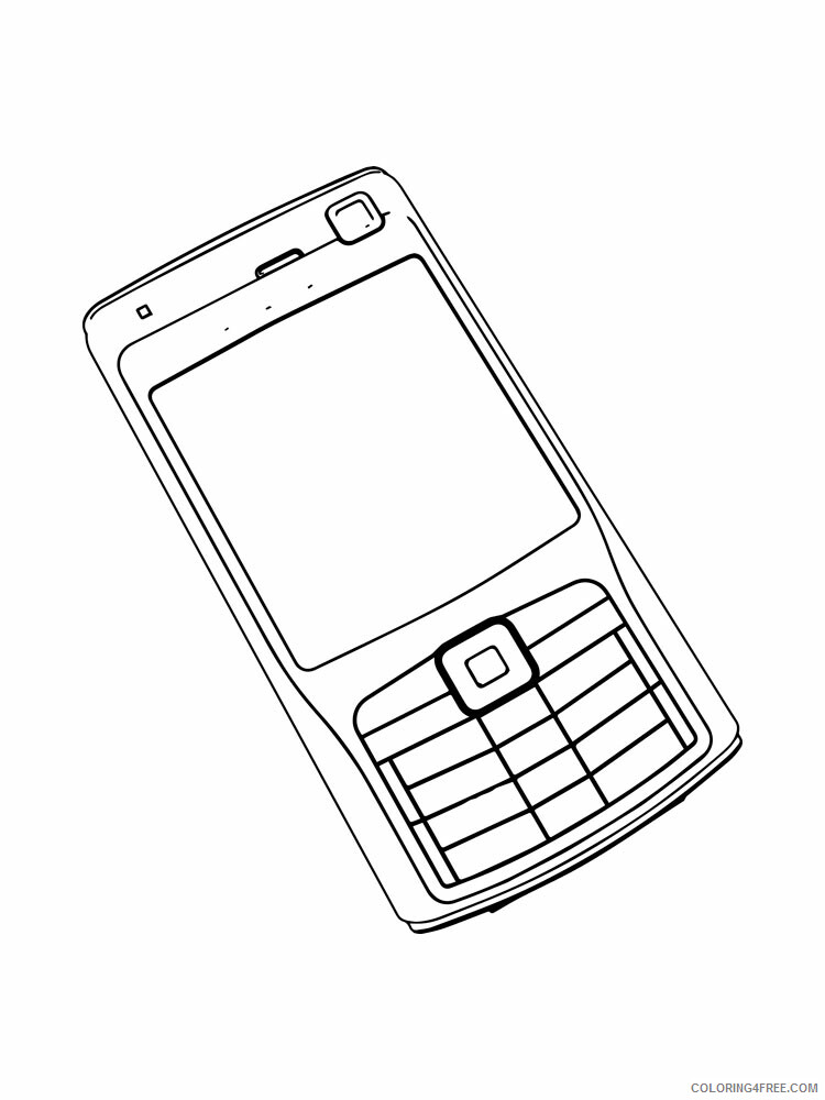 Cell Phone Coloring Pages Cell Phone 10 Printable 21 1450 Coloring4free Coloring4free Com