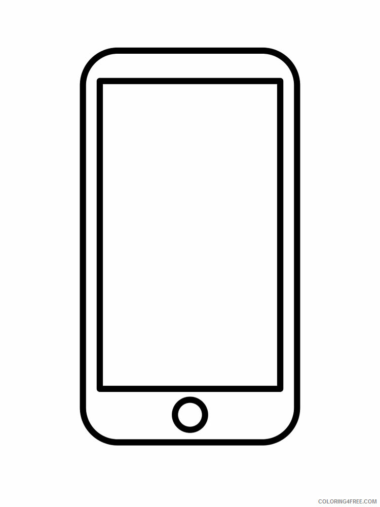 Cell Phone Coloring Pages Cell Phone 3 Printable 2021 1457 Coloring4free