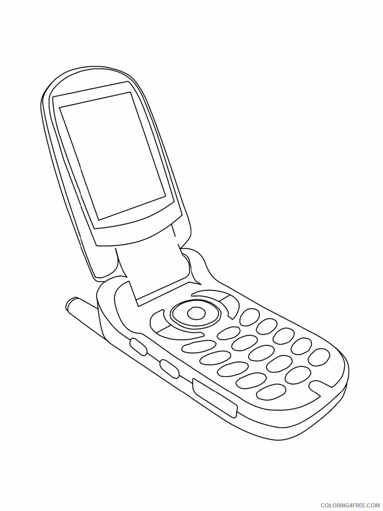 Cell Phone Coloring Pages Cell Phone 5 Printable 2021 1459 Coloring4free