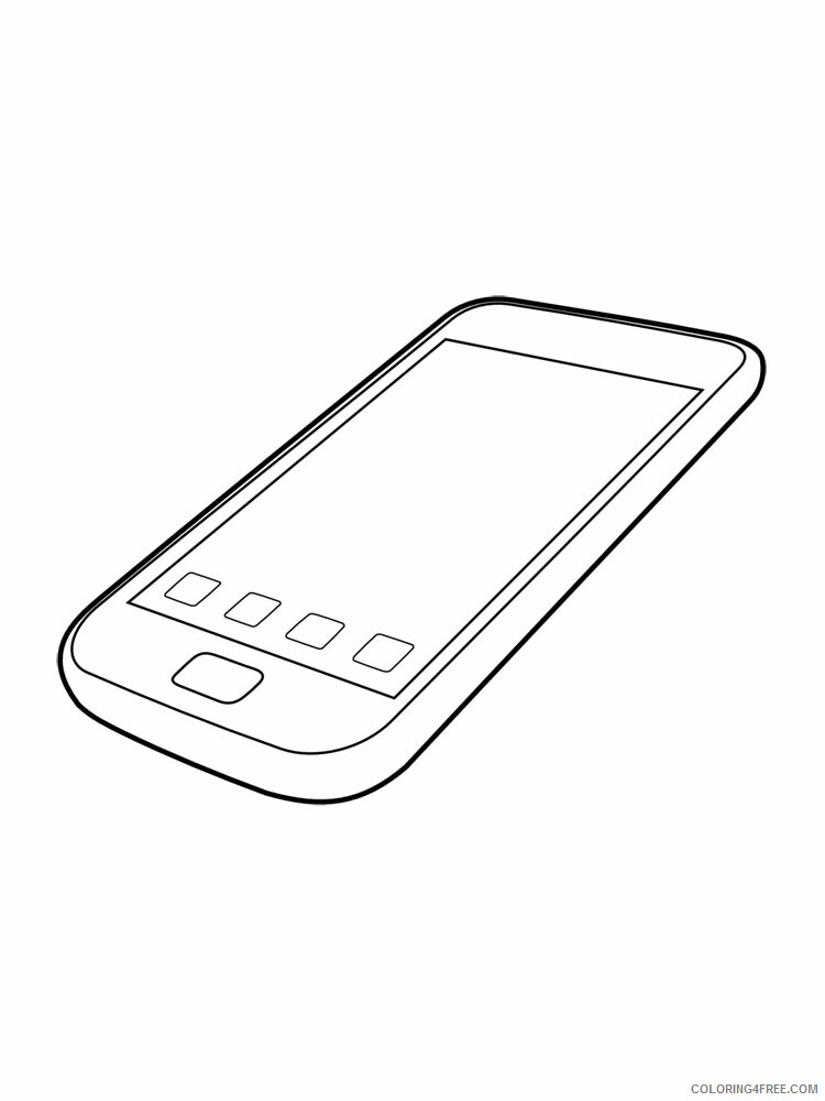 Cell Phone Coloring Pages Cell Phone 6 Printable 2021 1460 ...