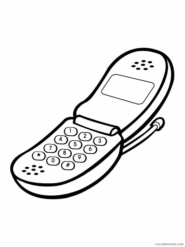 Cell Phone Coloring Pages Cell Phone 7 Printable 2021 1461 Coloring4free