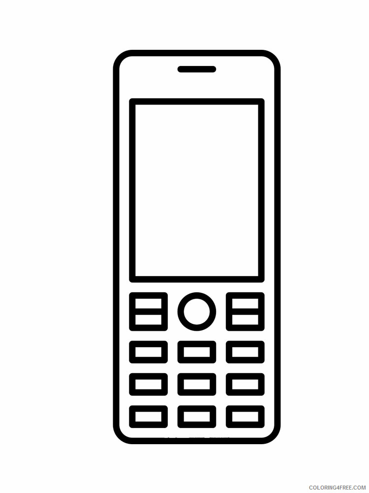 Cell Phone Coloring Pages Cell Phone 8 Printable 21 1462 Coloring4free Coloring4free Com
