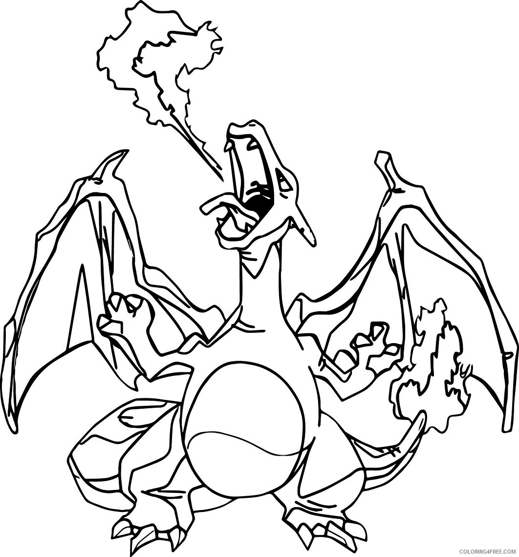 Charizard Coloring Pages Charizard 2 Printable 2021 1465 Coloring4free Coloring4free Com