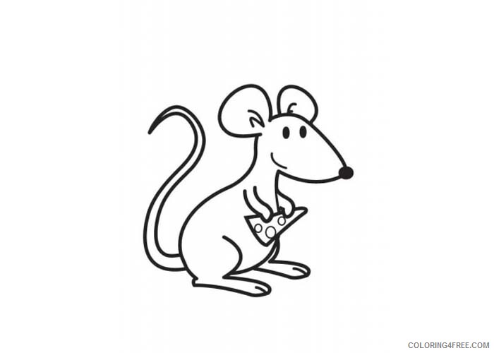 Cheese Coloring Pages Mouse with cheese Printable 2021 1476 Coloring4free