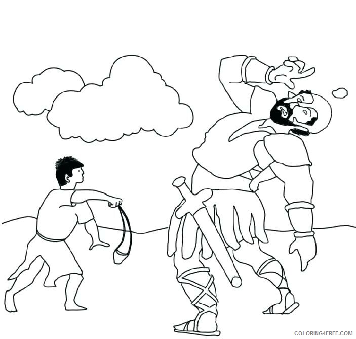 Christian Coloring Pages Christian David and Goliath Story Printable 2021 1500 Coloring4free