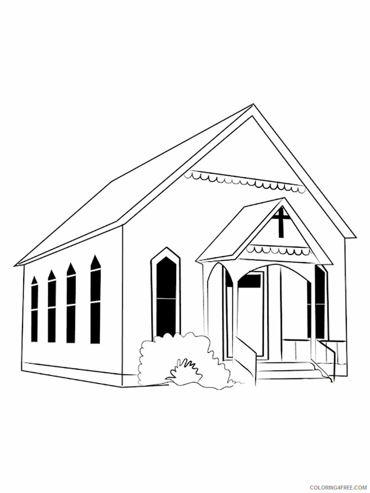 Church Coloring Pages Church 11 Printable 2021 1507 Coloring4free
