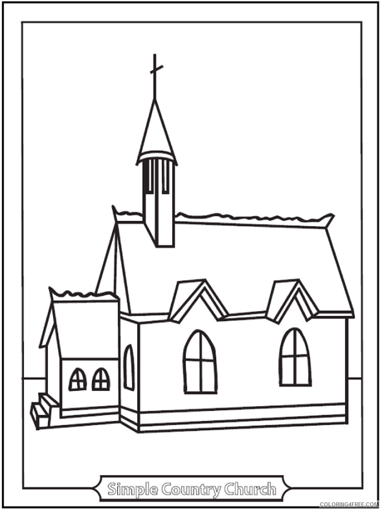 Church Coloring Pages Church 6 Printable 2021 1511 Coloring4free
