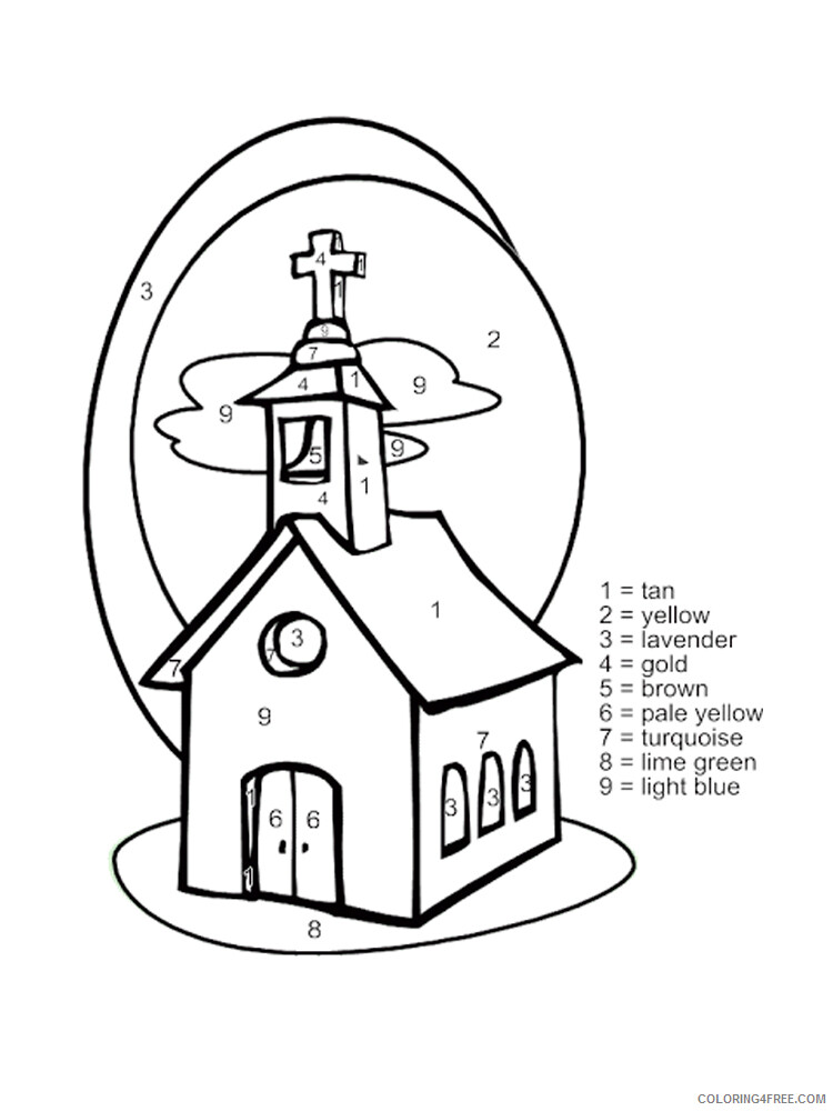 Church Coloring Pages Church 9 Printable 2021 1514 Coloring4free