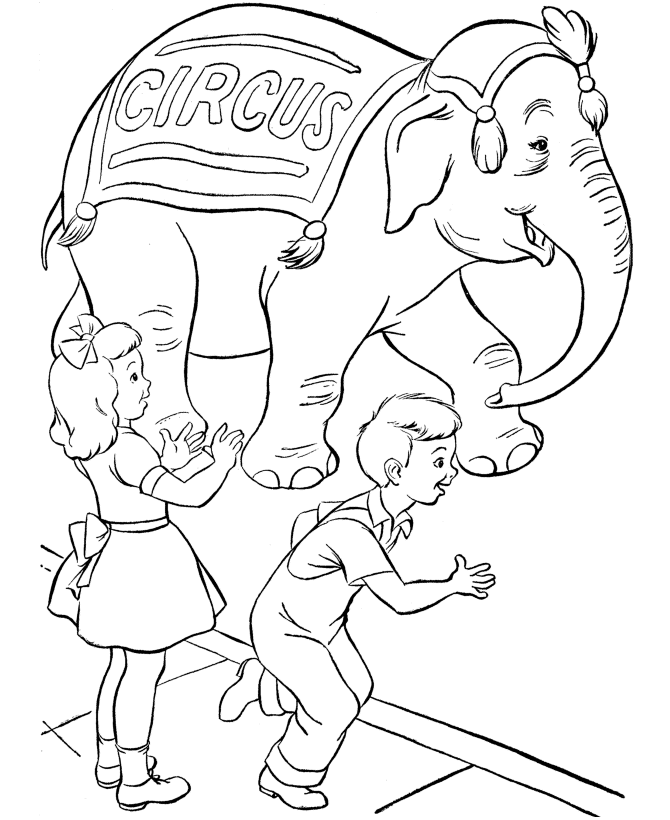 Circus Coloring Pages Circus Elephant 2 Printable 2021 1595 Coloring4free