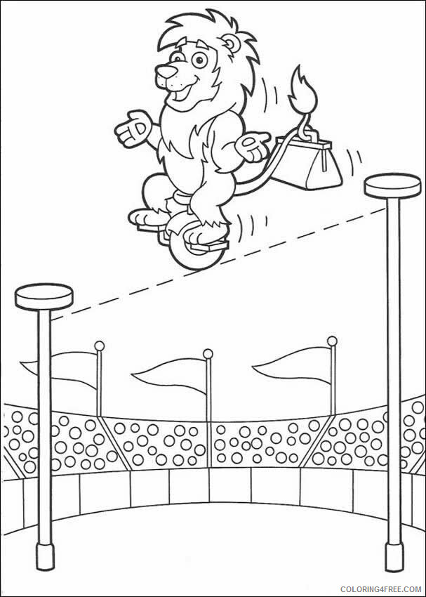 Circus Coloring Pages Circus Lion Printable 2021 1601 Coloring4free