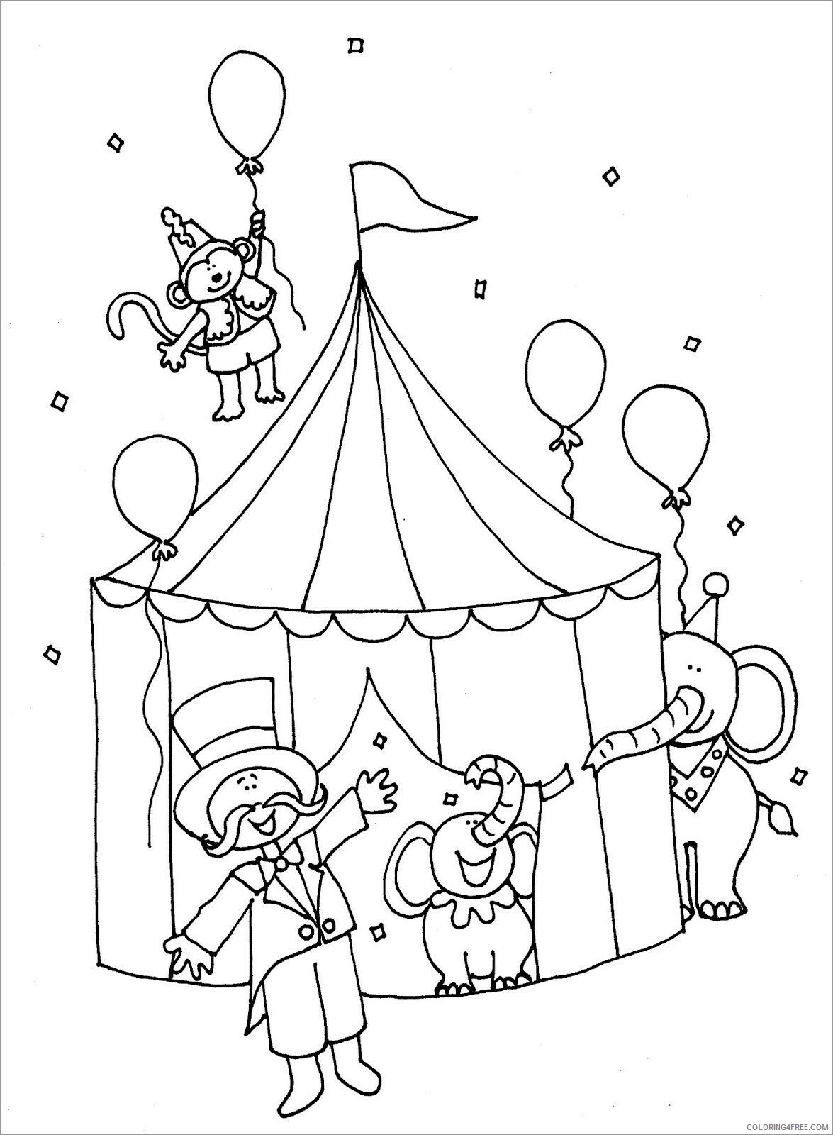 Circus Coloring Pages circus acrobat tent Printable 2021 1552 Coloring4free