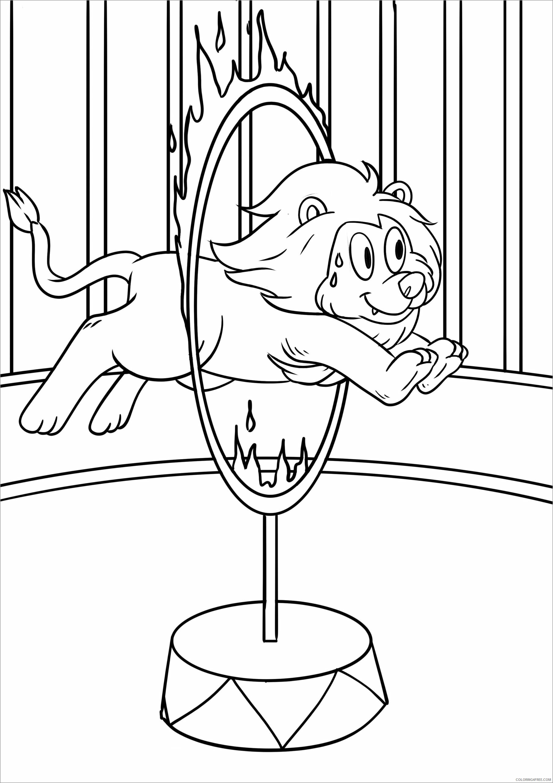 Circus Coloring Pages circus lion Printable 2021 1598 Coloring4free