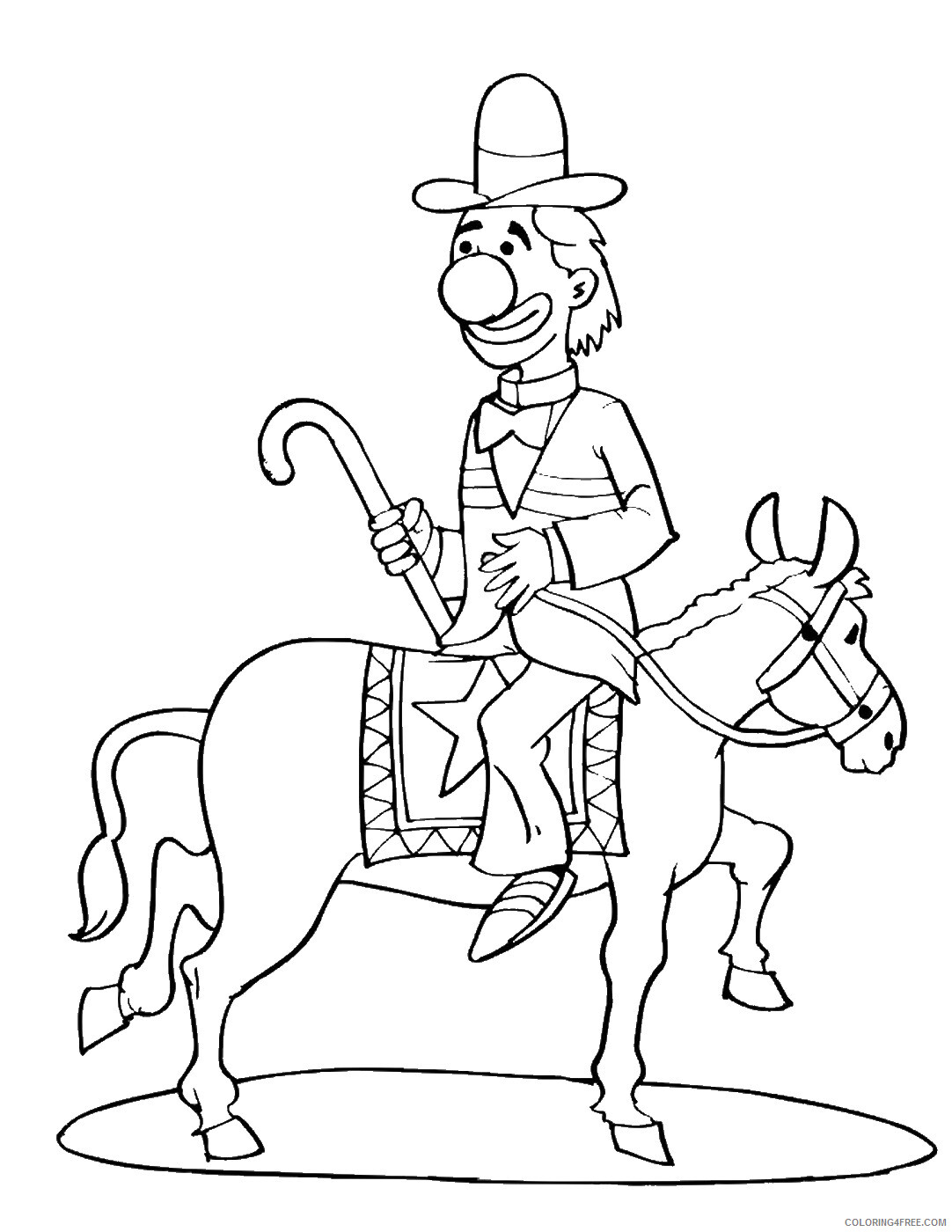 Circus Coloring Pages circus_horsec3 Printable 2021 1544 Coloring4free