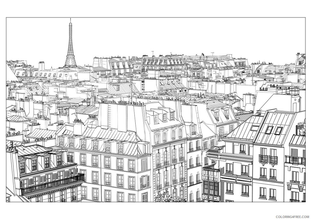 City Coloring Pages City Paris Printable 2021 1635 Coloring4free