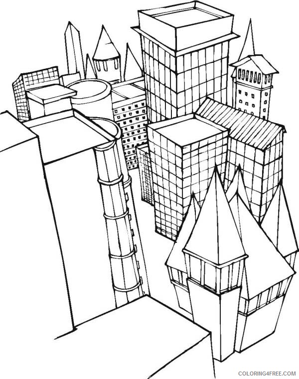 City Coloring Pages City for Kids Printable 2021 1626 Coloring4free