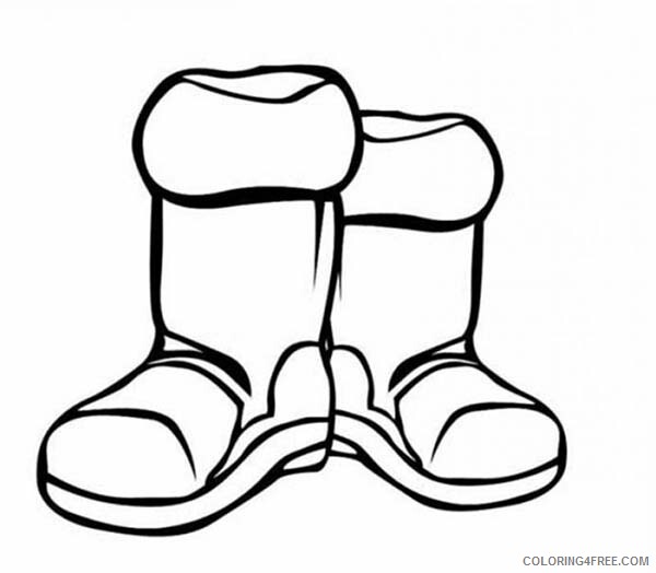 Clothing Coloring Pages Boots for Winter Season in Winter Clothing Printable 2021 Coloring4free