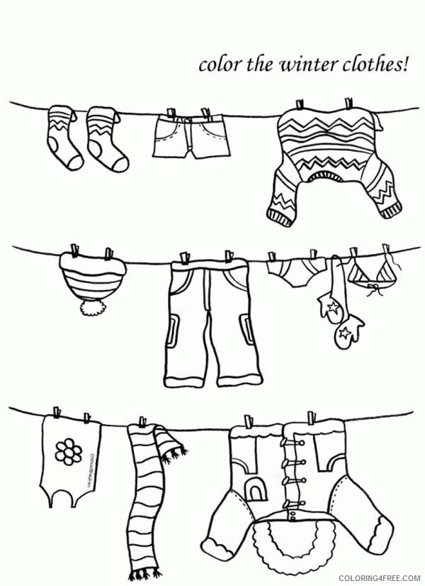 Clothing Coloring Pages Choose Your Winter Clothing Printable 2021 1659 Coloring4free