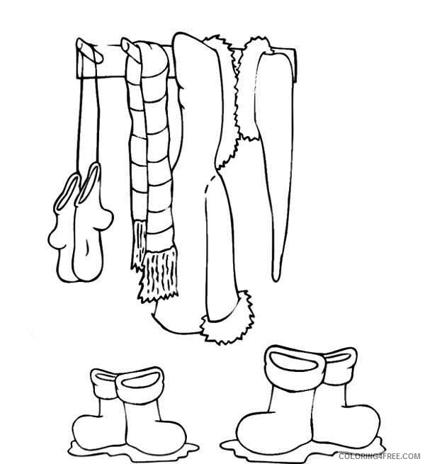 Clothing Coloring Pages Clothes for Winter in Winter Clothing Printable 2021 1660 Coloring4free