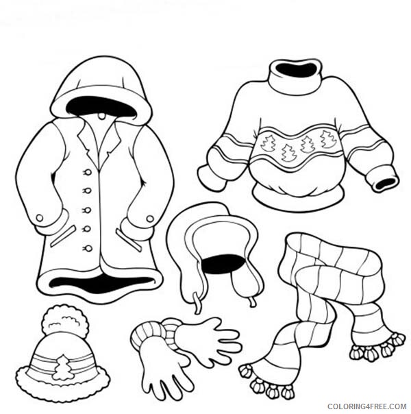 Clothing Coloring Pages How to Draw Winter Clothing Printable 2021 1688 Coloring4free