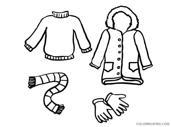 Clothing Coloring Pages Stay Warm with Winter Clothing Printable 2021 1693 Coloring4free