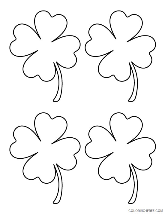 Clover Coloring Pages 4 Four Leaf Clover Printable 2021 1724 Coloring4free