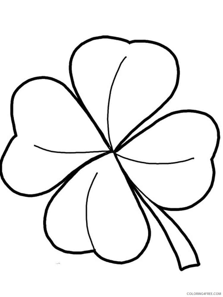 Clover Coloring Pages Clover 5 Printable 2021 1738 Coloring4free