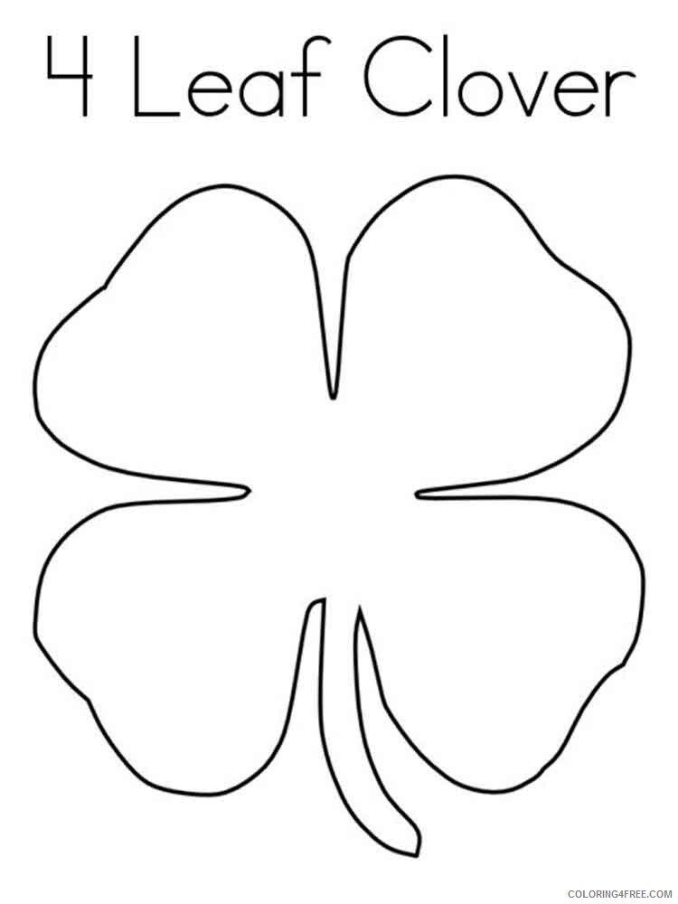 Clover Coloring Pages Clover 6 Printable 2021 1739 Coloring4free