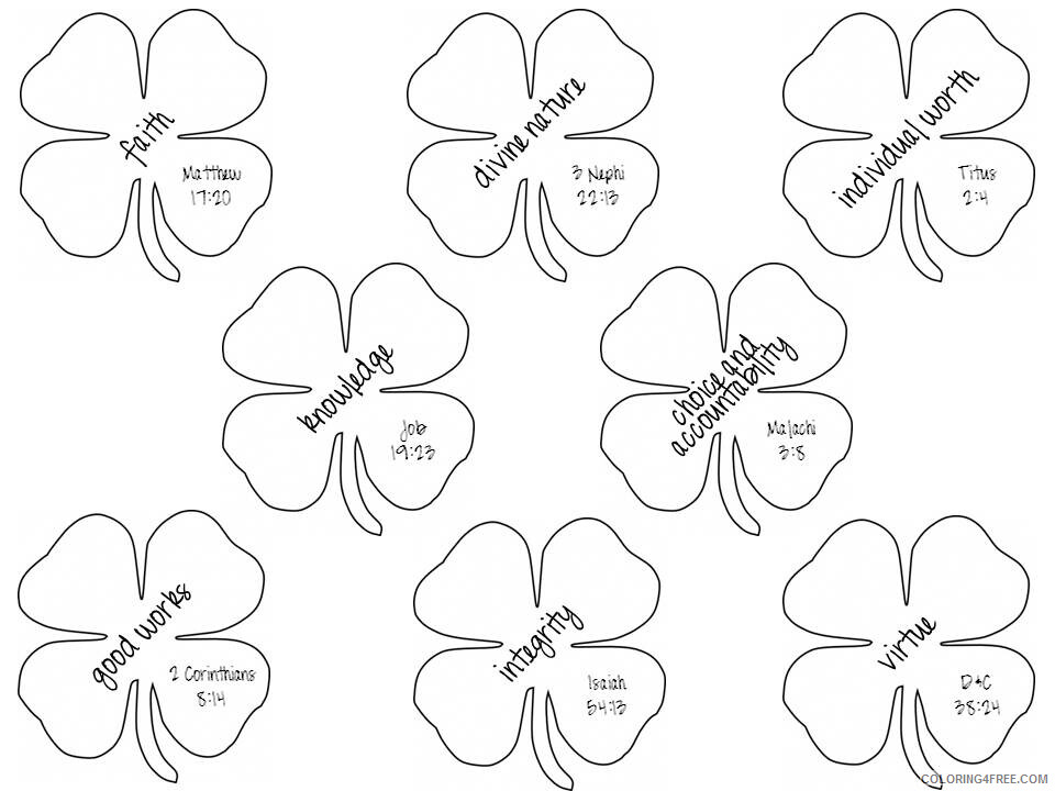 Clover Coloring Pages Four Leaf Clover Pictures Free Printable 2021 1748 Coloring4free