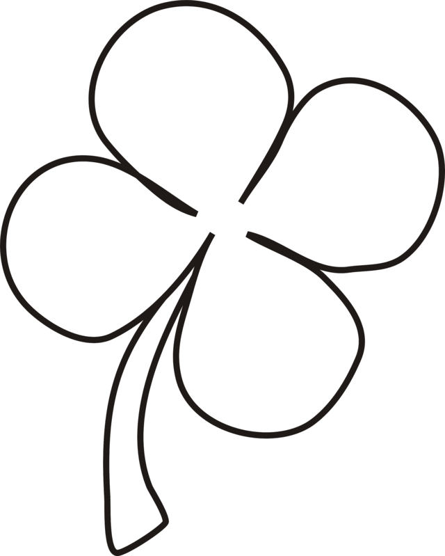 Clover Coloring Pages Shamrock Four Leaf Clover Printable 2021 1759 Coloring4free