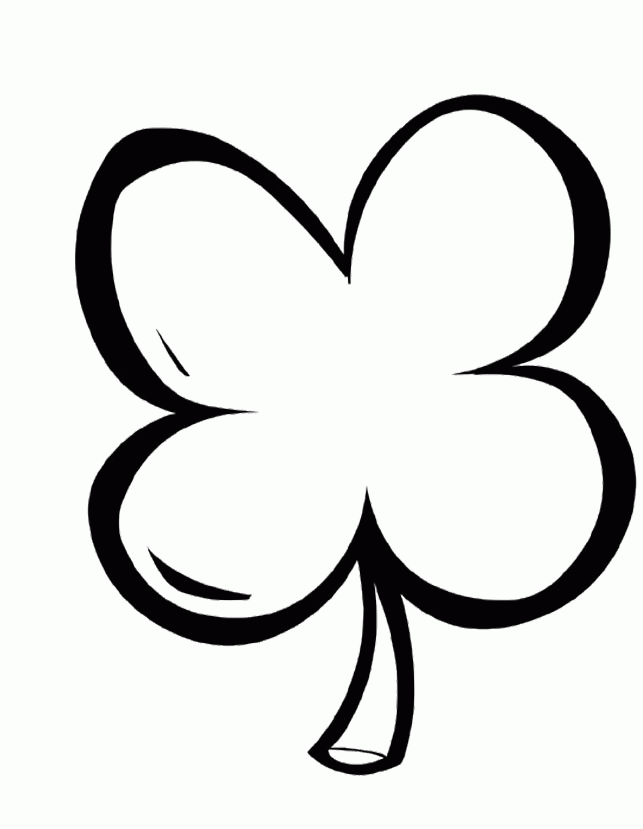 Clover Coloring Pages Simple Four Leaf Clover Printable 2021 1760 Coloring4free
