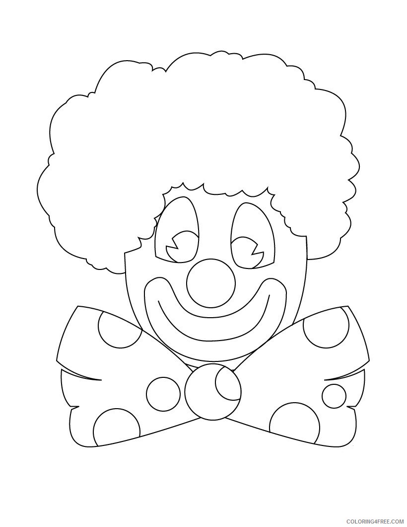 Clown Coloring Pages Clown Pictures Preschoolers Printable 2021 1783 Coloring4free