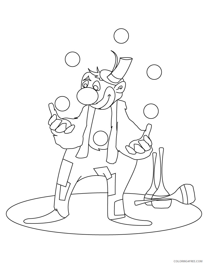 Clown Coloring Pages Clown Printable 2021 1787 Coloring4free
