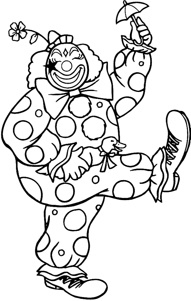 Clown Coloring Pages Clown Printable 2021 1788 Coloring4free