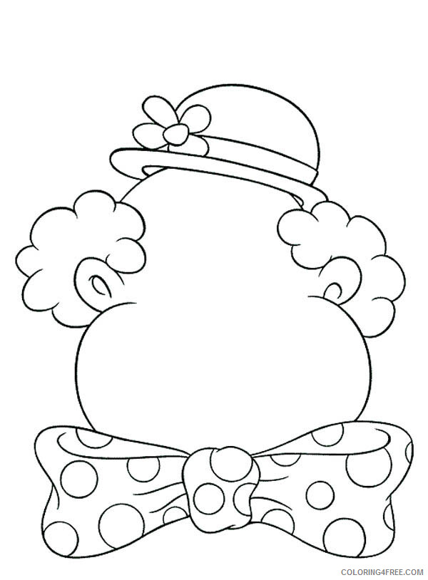 Clown Coloring Pages Clown Type of Face Printable 2021 1794 Coloring4free
