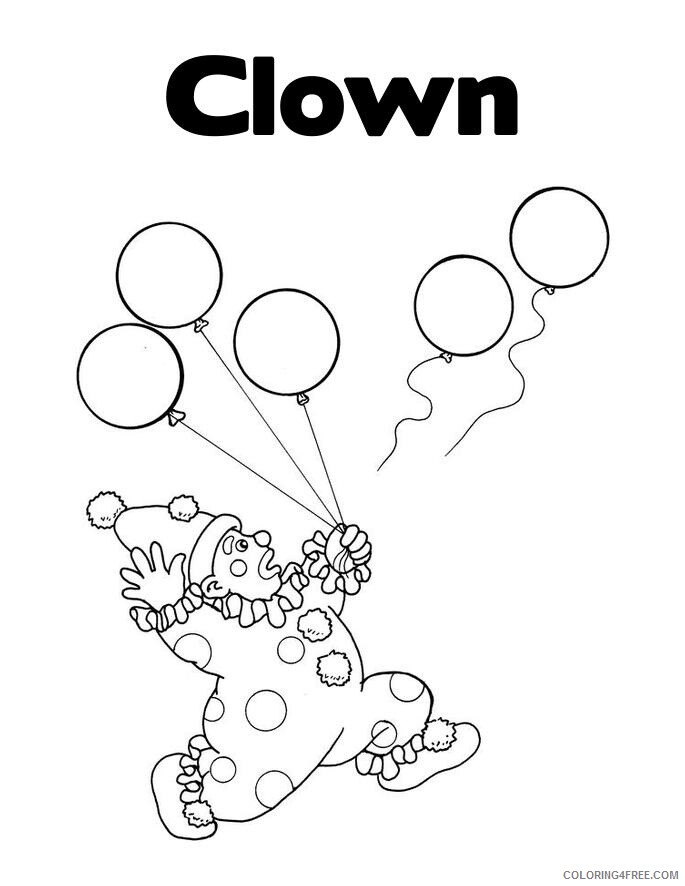 Clown Coloring Pages Frees Clown Printable 2021 1798 Coloring4free