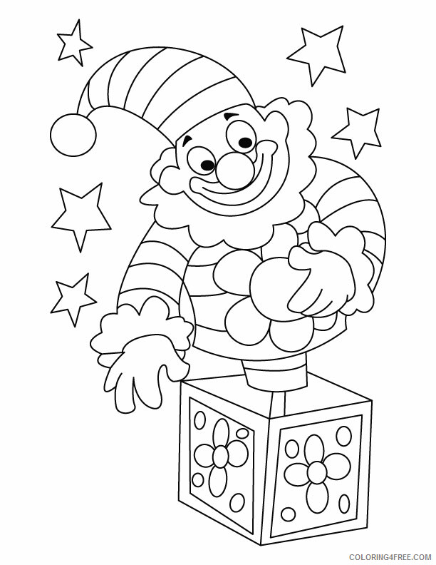 Clown Coloring Pages Happy Clown Printable 2021 1800 Coloring4free