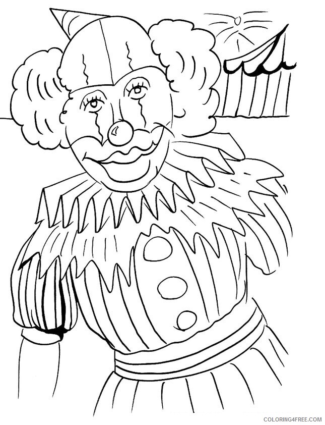 Clown Coloring Pages Print Clown Printable 2021 1804 Coloring4free