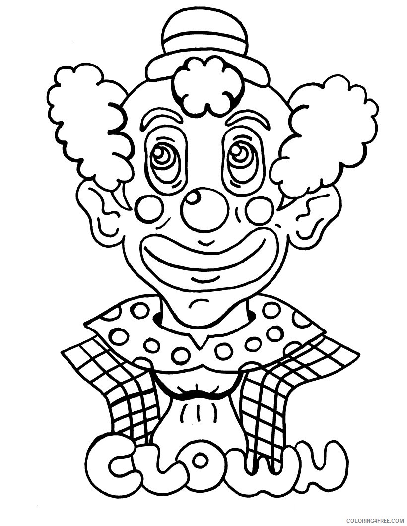 Clown Coloring Pages Scary Clown Printable 2021 1806 Coloring4free