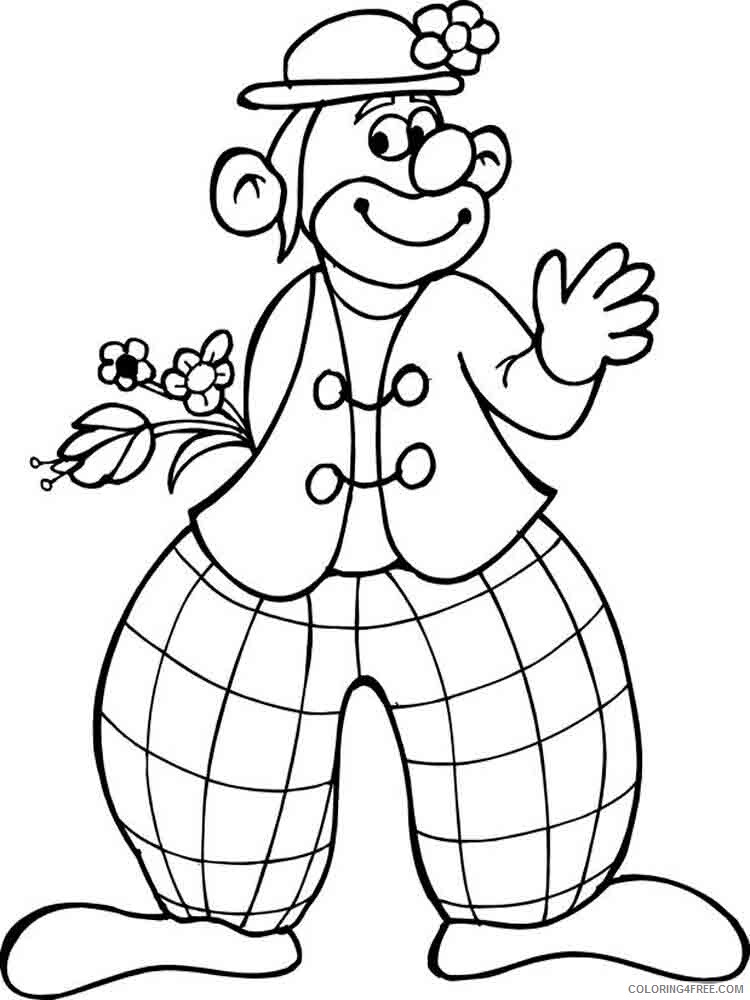 Clown Coloring Pages clown 10 Printable 2021 1774 Coloring4free