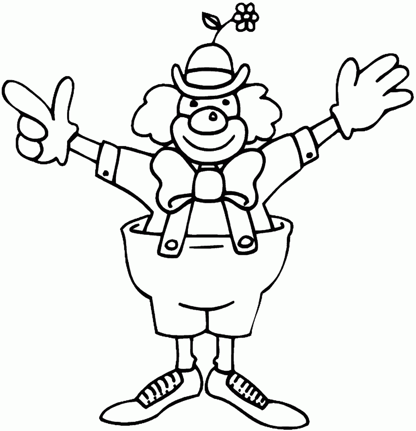 Clown Coloring Pages clown1 Printable 2021 1764 Coloring4free