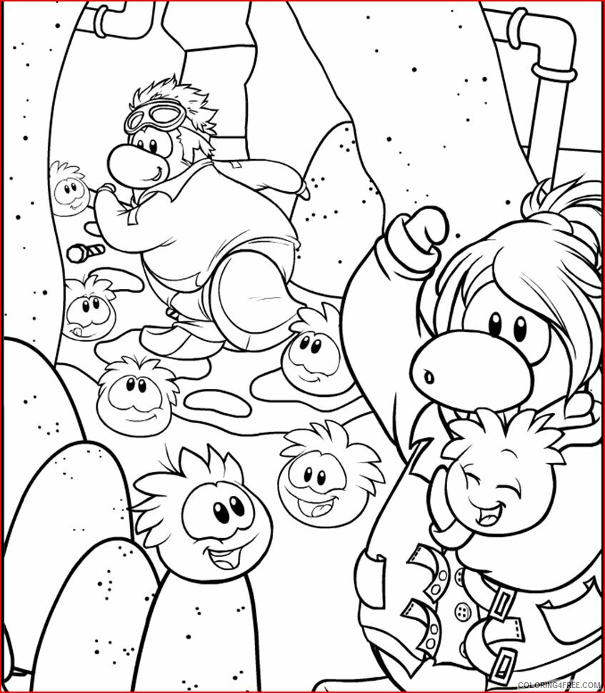 Club Penguin Coloring Pages Club Penguin Puffles 2 Printable 2021 1822 Coloring4free