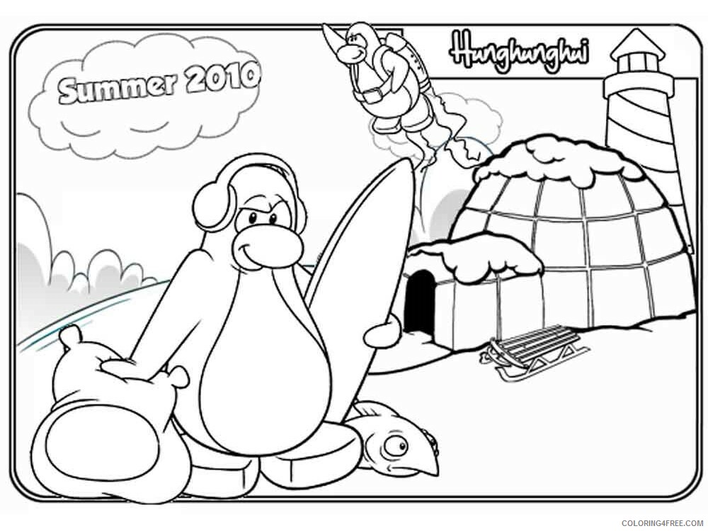 Club Penguin Coloring Pages club penguin 18 Printable 2021 1814 Coloring4free