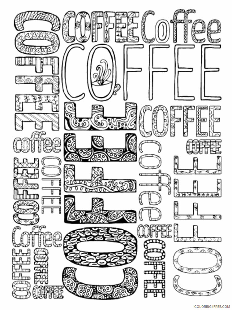 Coffee Coloring Pages Coffee 10 Printable 2021 1824 Coloring4free