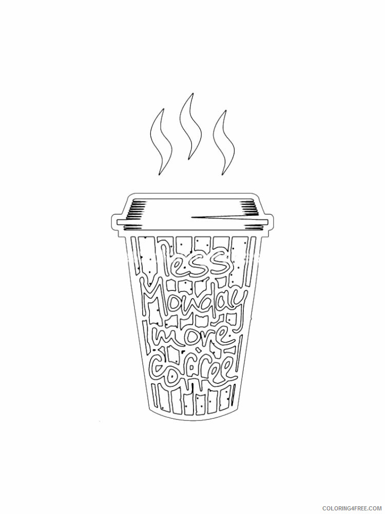 Coffee Coloring Pages Coffee 11 Printable 2021 1825 Coloring4free